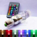 Ampoule led Cristal 3w RGB Téte Colonne