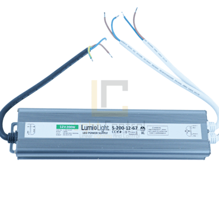 Transformateur LED 200W 12V LUMIOLIGHT IP67
