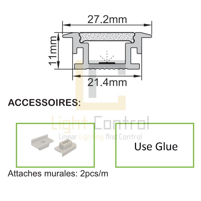 LC-PR103-2 LED Profile aluminium Recessed FLOOR PR103 - Image 4