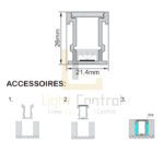 Profilé LED Aluminium DU SOL APPARENT PR104 – Image 3