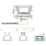 LED Profile aluminium Exposed FLOOR PR105 - Image 4