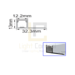 Profilé LED Aluminium PLAQUE PLATRE APPARENT 13.8x28 mm PL-PR024 – Image 3