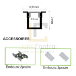 LED Profile Sleek Recessed 7.89mm, 3M Aluminium PL-PR074 - Image 3