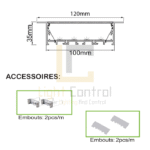 Profilé LED Encastré Aluminium PR086