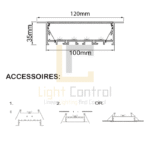 Profilé LED Aluminium ENCASTRE PC PR086 – Image 4