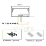 LED Profile aluminium Exposed PC  PR087 - Image 3