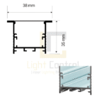 LED Profile Modern Recessed Aluminium PL-PR109 - Image 2