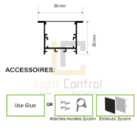 LED Profile Modern Recessed Aluminium PL-PR109 - Image 3