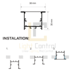 LED Profile Modern Recessed Aluminium PL-PR109 - Image 4