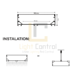 LED Profile Recessed Aluminum 100x35MM – PL-PR110 - Image 2