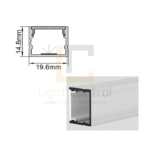 Profilé LED Aluminium APPARENT 3M 19.6×14.8 mm PL-PR121 – Image 2