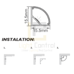 LED Profile aluminium Exposed PR006 - Image 2