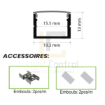 Profilé LED aluminium apparent PR030 – Image 3