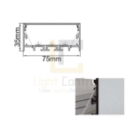 LED Profile aluminium Recessed PR049 - Image 2