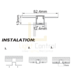 LED Profile aluminium Recessed PR052 - Image 3