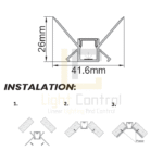 LED Profile aluminium Recessed PR053 - Image 3