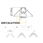 Profilé LED aluminium encastrable PR054 – Image 3