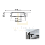 Profilé LED aluminium encastrable PR056 – Image 2