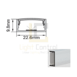 LED Profile aluminium Exposed PR078 - Image 2