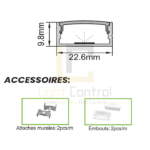 LED Profile aluminium Exposed PR078 - Image 3
