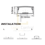 LED Profile aluminium Exposed PR078 - Image 4