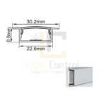Profilé LED aluminium encastrable PR079 – Image 2