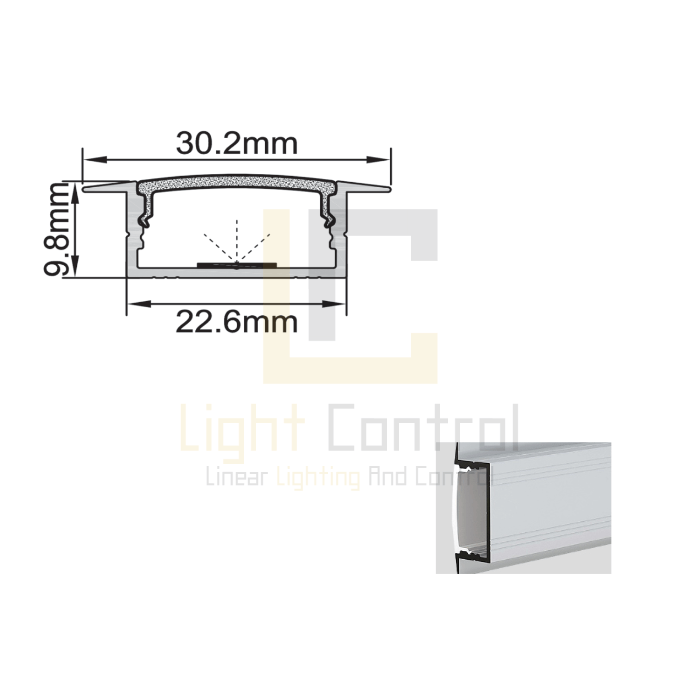 LC-PR079-1 Profilé LED aluminium encastrable PR079 – Image 2