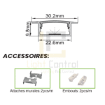 Profilé LED aluminium encastrable PR079 – Image 4