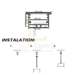 Profilé LED Aluminium Encastrable PR081 – Image 3