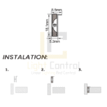 PLED Profile aluminium Recessed DOUBLE FACE   PR101 - Image 3